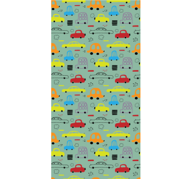 Papier peint chambre enfant modèle de voiture jouet - TenStickers