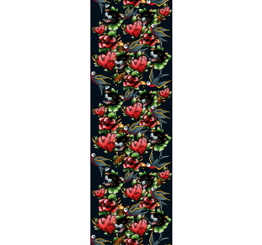 Papier peint chambre ado motif style tatouage - TenStickers