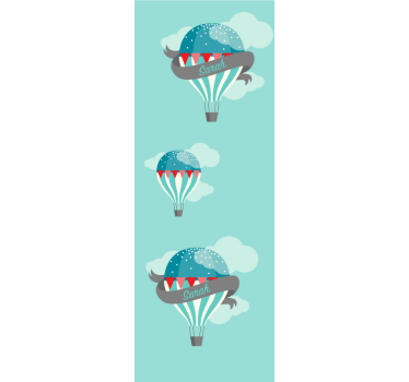 Papier peint chambre enfant thème aventure en montgolfière - TenStickers