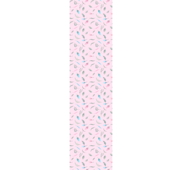 Papier peint chambre enfant motifs floraux roses - TenStickers