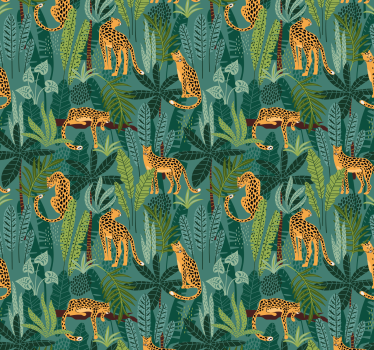 Papier peint foret 3 léopard dans la jungle - TenStickers