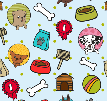 Papier peint chambre enfant chiens mignons - TenStickers