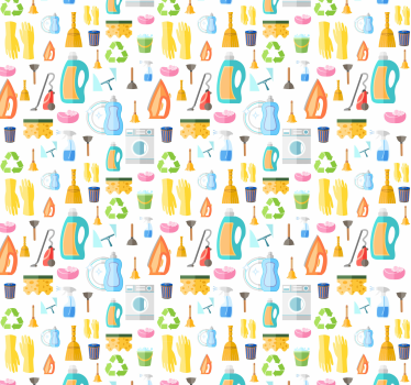 Papier peint cuisine collection d'outils propres - TenStickers