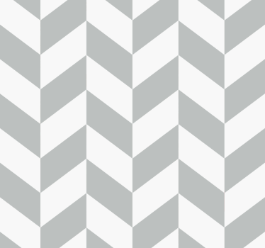Papier peint couloir à chevrons blanc et gris - TenStickers