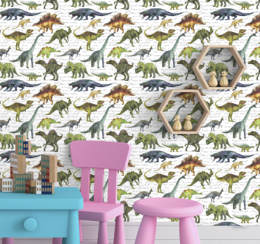 Papier peint dinosaures réalistes - TenStickers