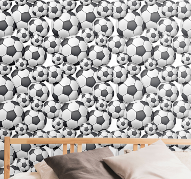 Papier peint chambre enfant sphères de football - TenStickers