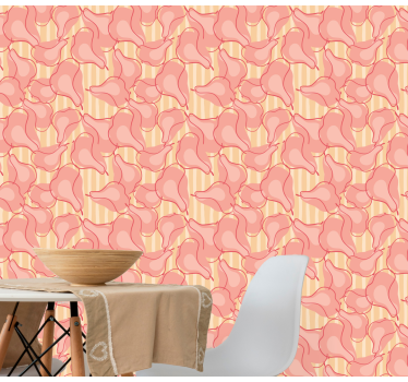 Papier peint cuisine fruits roses - TenStickers
