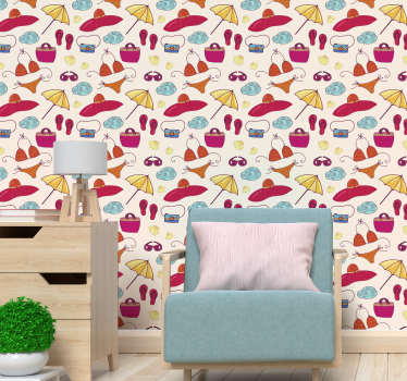 Papier peint chambre enfant accessoires ludiques - TenStickers