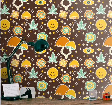 Papier peint chambre enfant motifs souriants - TenStickers