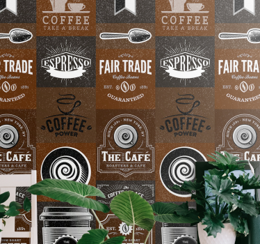 Papier peint cuisine thèmes de café - TenStickers