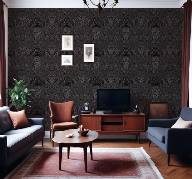 Papier peint baroque nuances sombres - TenStickers