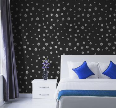 Papier peint cercles ambiance pois polka - TenStickers