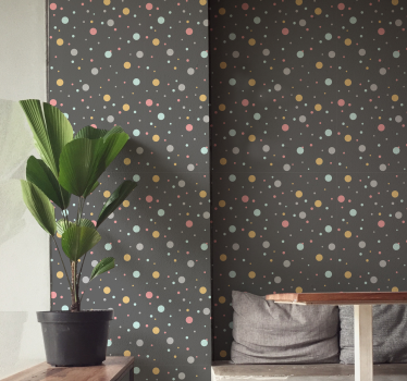 Papier peint cercles décor à pois - TenStickers
