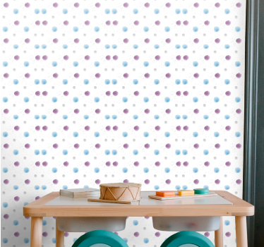 Papier peint cercles pâte à pois - TenStickers