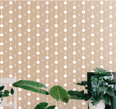 Papier peint cercles points blancs circulaires - TenStickers