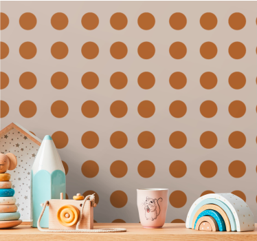 Papier peint cercles nuances chaudes - TenStickers