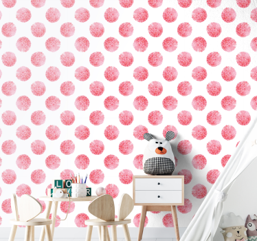 Papier peint cercles texture pointillée - TenStickers