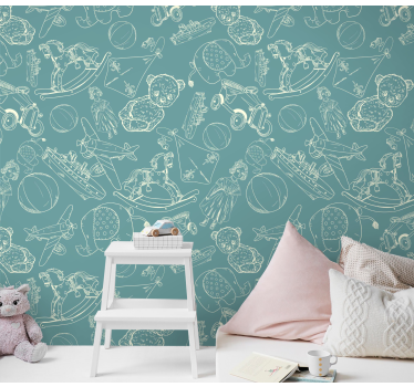 Papier peint chambre enfant images ludiques de l'enfance - TenStickers