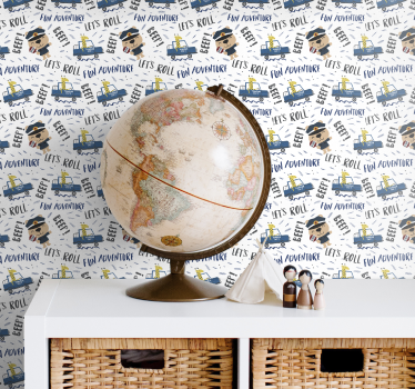 Papier peint chambre enfant motif de thème d'aventure - TenStickers