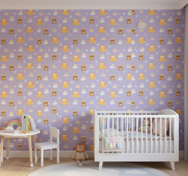 Papier peint chambre enfant animaux et arcs-en-ciel - TenStickers