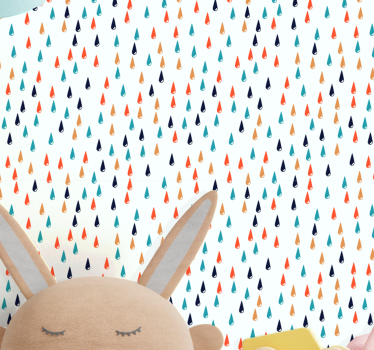Papier peint chambre enfant gouttes de pluie colorées - TenStickers