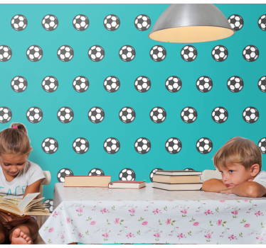 Papier peint chambre enfant modèle de ballon de football - TenStickers