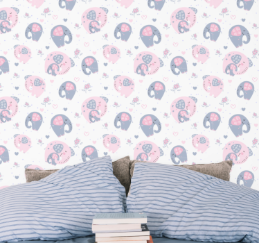 Papier peint chambre enfant modèles de ballons d'éléphants - TenStickers