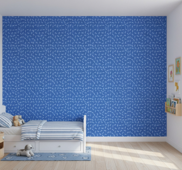 Papier peint chambre enfant motif os à chien - TenStickers