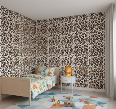 Papier peint chambre enfant motif taches de léopard - TenStickers