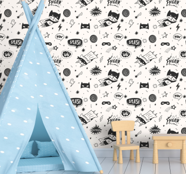 Papier peint chambre enfant motifs comics super-héros - TenStickers
