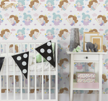 Papier peint chambre enfant Petites fées  - TenStickers