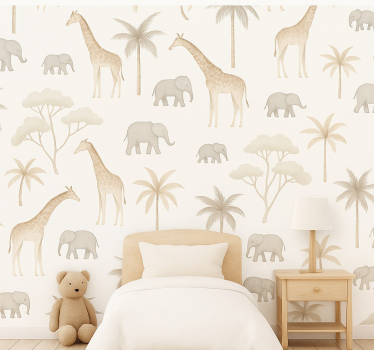 Papier peint chambre enfant savane pour enfants - TenStickers
