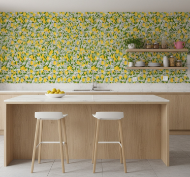 Papier peint cuisine arbre à citron - TenStickers