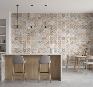 Papier peint cuisine ciment "arancioni" - TenStickers