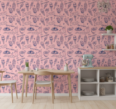 Papier peint cuisine délices de glace - TenStickers