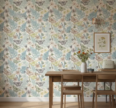 Papier peint cuisine floral vintage - TenStickers