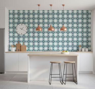 Papier peint cuisine formes abstraites à motifs - TenStickers