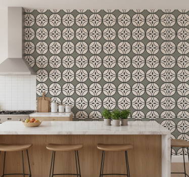Papier peint cuisine harmonie circulaire - TenStickers