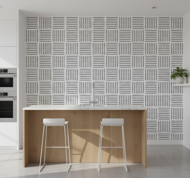 Papier peint cuisine lignes nordiques - TenStickers