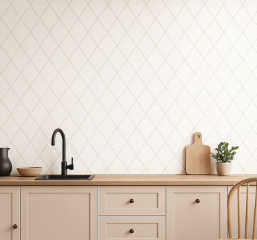 Papier peint cuisine losanges élégants - TenStickers