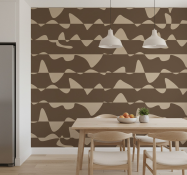 Papier peint cuisine marron abstrait - TenStickers