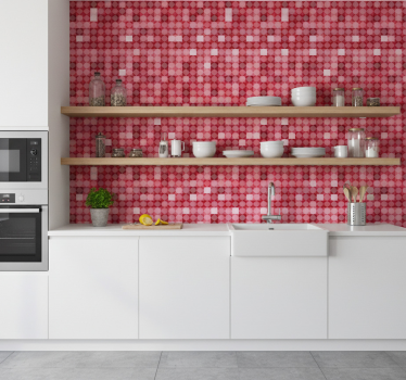 Papier peint cuisine mosaïque mixte en résine verre - TenStickers