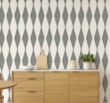 Papier peint cuisine motif beige rabaul ikaat - TenStickers