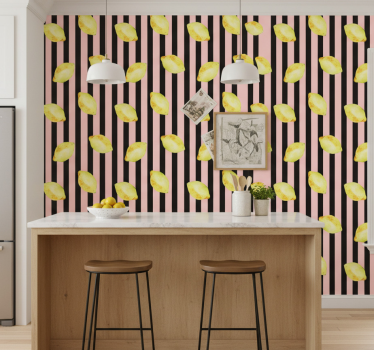 Papier peint cuisine motif citron énergique - TenStickers
