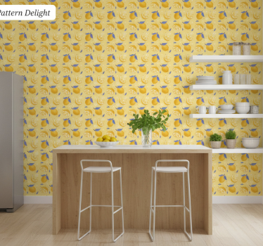 Papier peint cuisine motif citron rafraîchissant - TenStickers