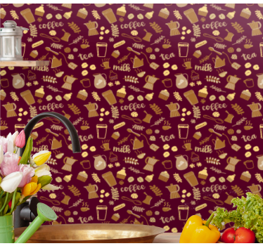 Papier peint cuisine motif de boisson - TenStickers