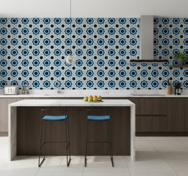 Papier peint cuisine motif géométrique islamique - TenStickers