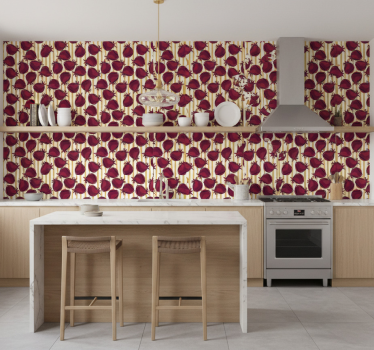 Papier peint cuisine motif grenade - TenStickers