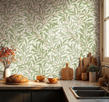 Papier peint cuisine plantes vertes botaniques - TenStickers