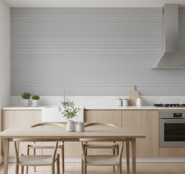 Papier peint cuisine rayures fines grises - TenStickers
